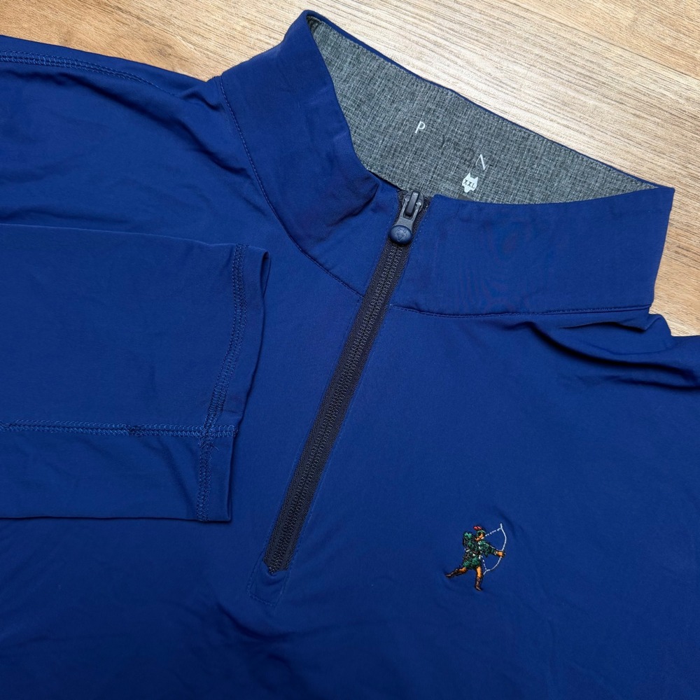 Greyson Quarter Zip Pullover Mens XXL Blue Performance Stretch Golf Long Sleeve